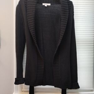 Calvin Klein Women's Black Ribbed Cardigan
